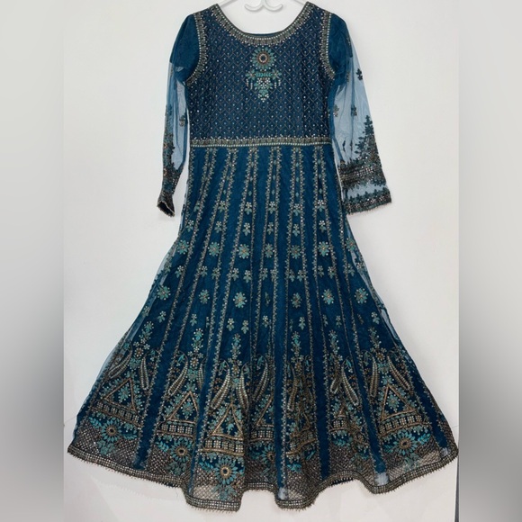 Dresses & Skirts - Women net wedding dress in blue navy